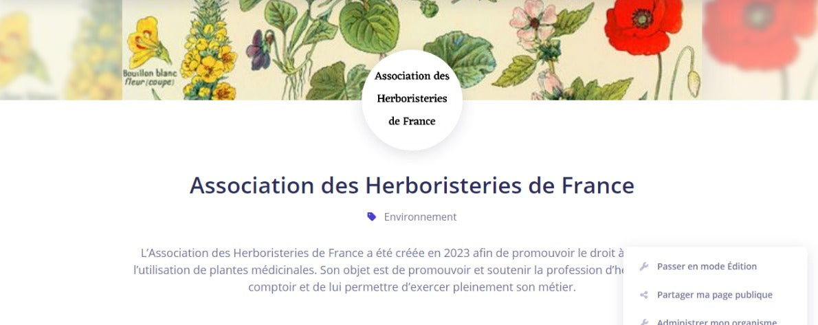 Création de l'Association des Herboristeries de France