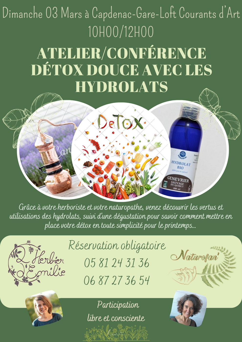 Atelier Conférence Détox douce avec les hydrolats Dimanche 3 Mars – L ...