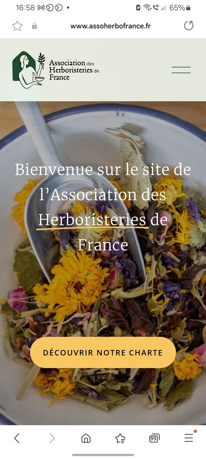 Le site de l'Association des Herboristeries de France est en ligne!