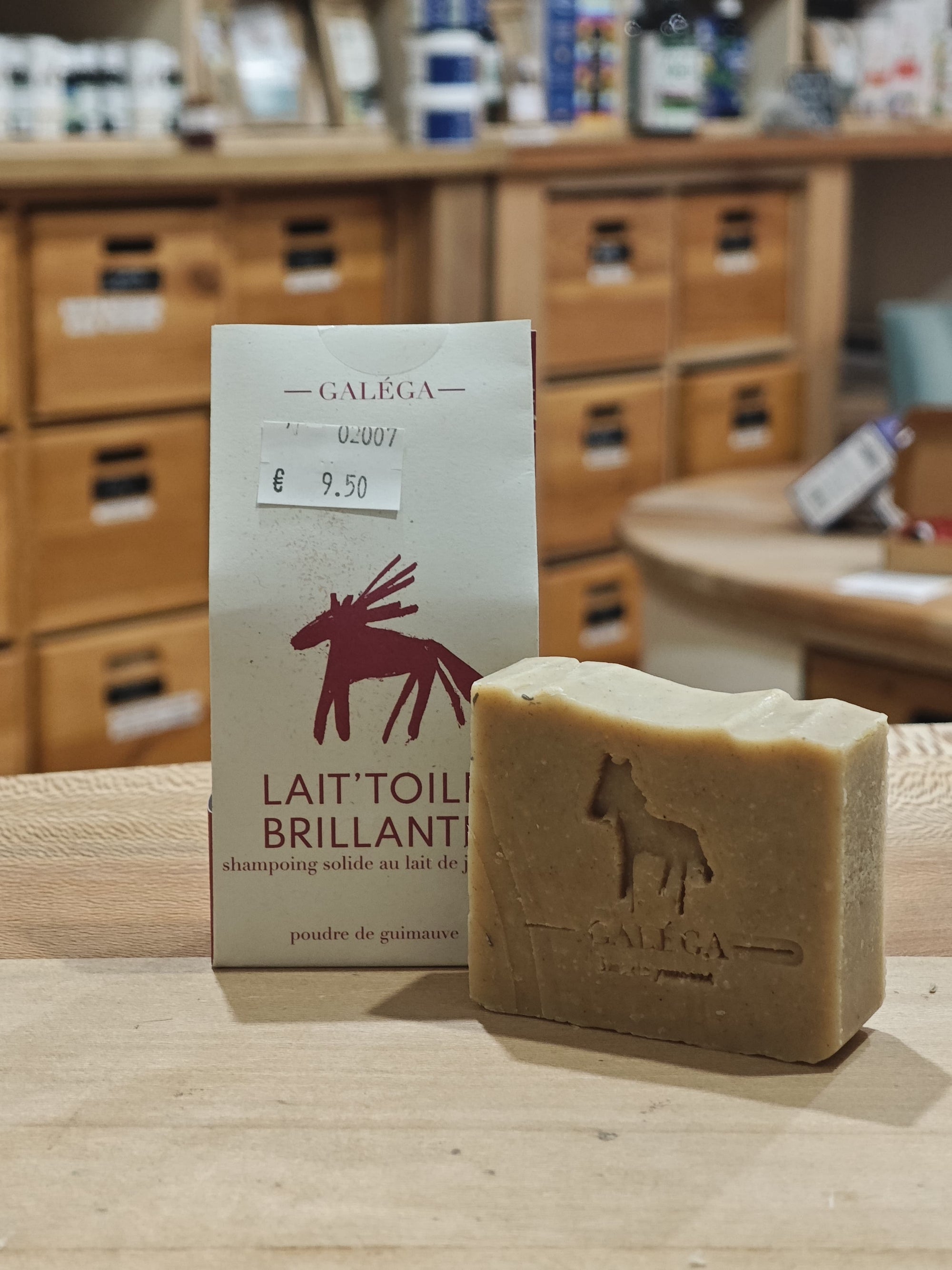 Shampoing solide Lait'Toile brillante